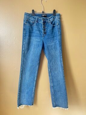 Kenneth Cole Women’s Straight-Leg Button-Fly Jeans - Blue